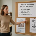 Checklista från projektledning: renovering, solkalkyl och familjejurdik i samma plan